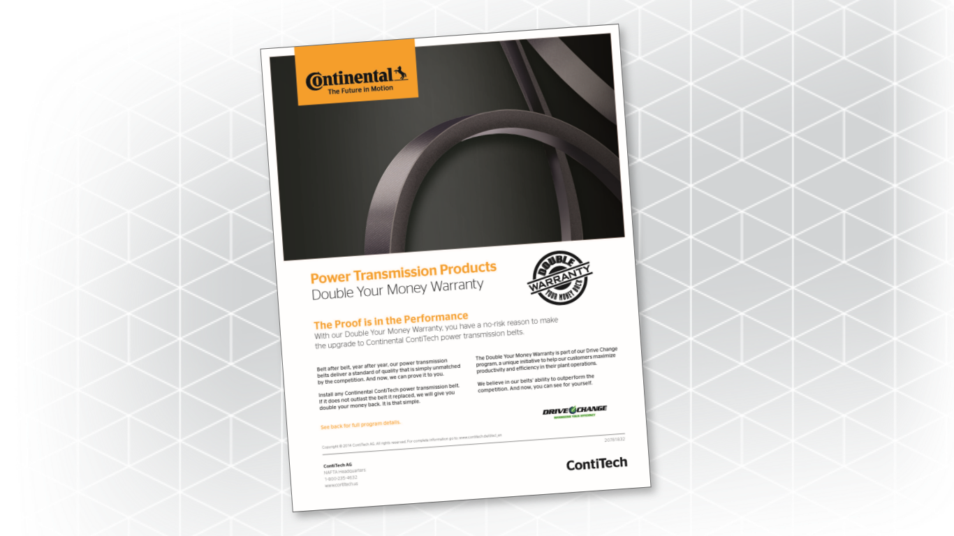 Continental Power Transmission Belts Applied Applied